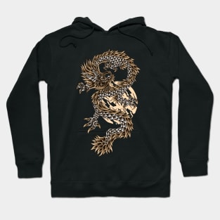 Artwork Illustration Golden Moon Dragon Hoodie